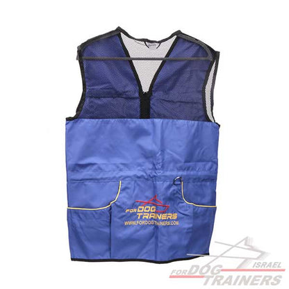 ווסט למאלף כלבים מקצועי -צבע כחול - FOR DOG TRAINERS- ISRAEL