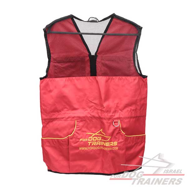 ווסט למאלף כלבים מקצועי -צבע אדום - FOR DOG TRAINERS- ISRAEL