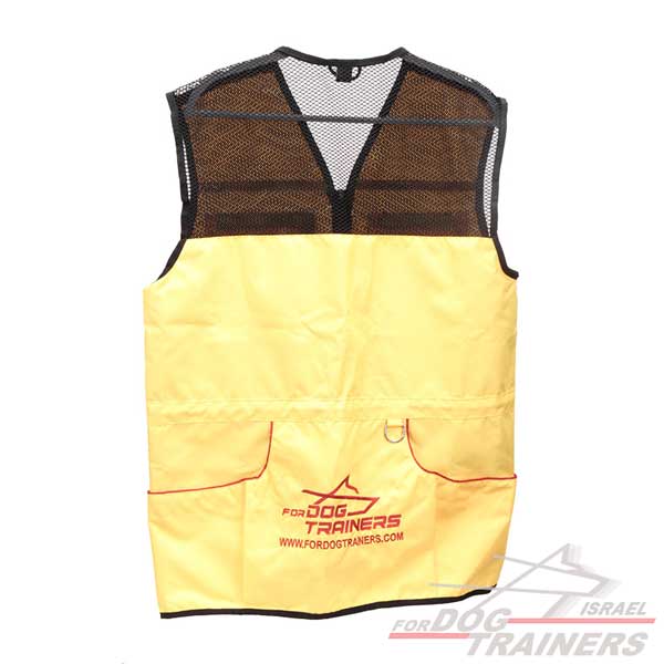 ווסט למאלף כלבים מקצועי -צבע צהוב - FOR DOG TRAINERS- ISRAEL