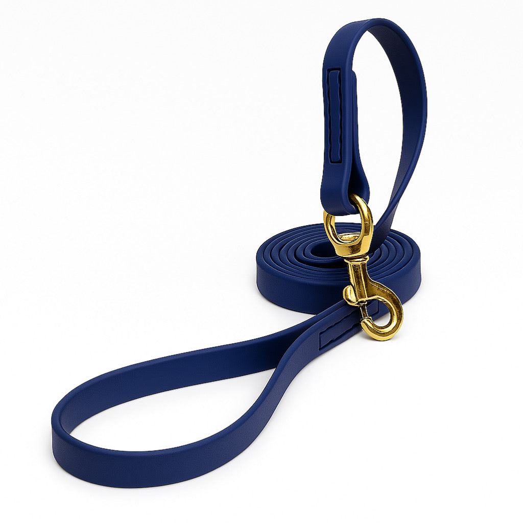 רצועה ביאוטן שטוח לכלב כחול נייבי - FOR DOG TRAINERS ישראל