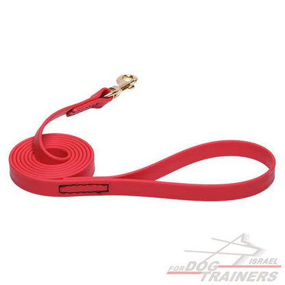 רצועה לכלב עשויה מביאוטן - בצבע אדום בוהק - FOR DOG TRAINERS- ISRAEL