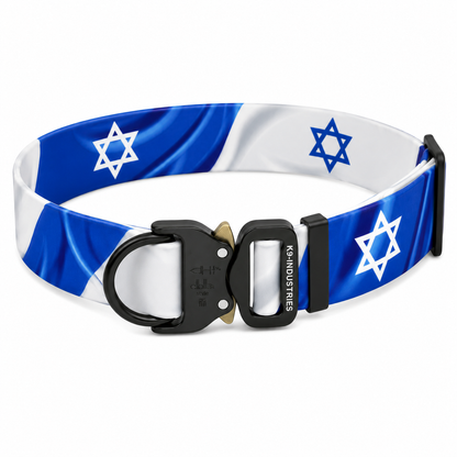 קולר עם הדפס דגל ישראל 40 מ"מ