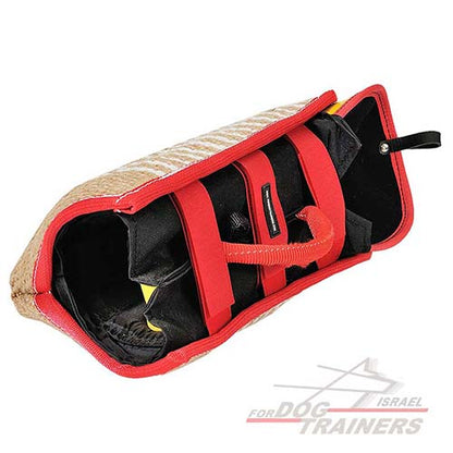 שרוול נשיכה קצר לגורים וכלבים צעירים עשוי מבד יוטה - FOR DOG TRAINERS- ISRAEL