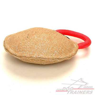 כרית נשיכה לכלב עם ידית מבד יוטה - FOR DOG TRAINERS- ISRAEL