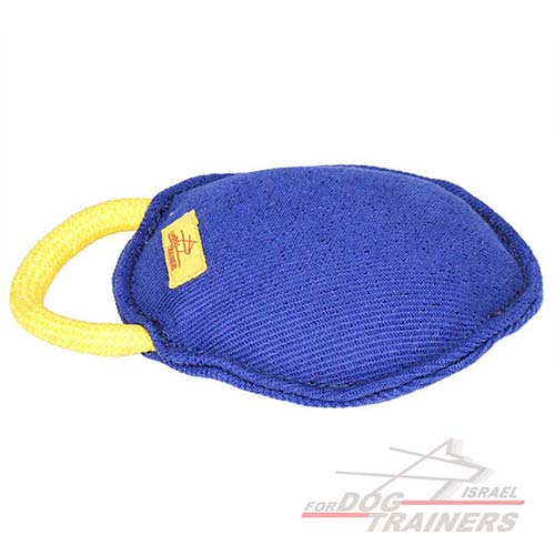 כרית נשיכה לכלב עם ידית מבד פשתן צרפתי - FOR DOG TRAINERS- ISRAEL