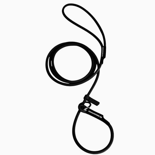 רצועת לאסו/ רצועת סליפ ליש לכלב עשויה מביאוטן עגול- עם קולר חנק מובנה 6 מ"מ- שחור - FOR DOG TRAINERS- ISRAEL