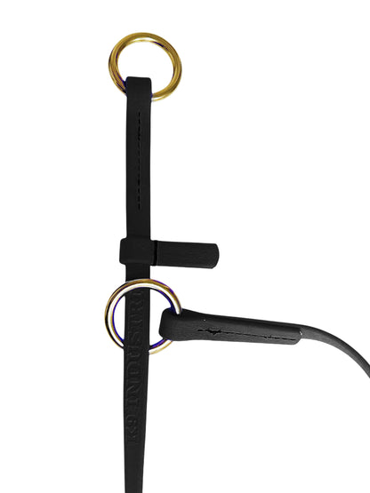 קולר לאסו/ קולר סליפ  לכלב עשוי מביאוטן דק במיוחד 10 מ"מ- -שחור - FOR DOG TRAINERS- ISRAEL