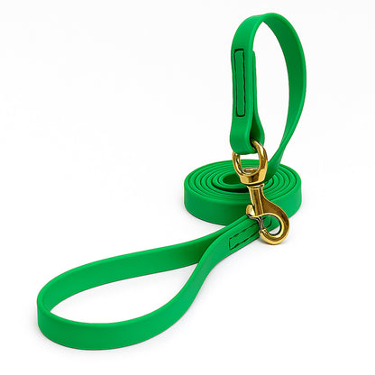 רצועה לכלב עשויה מביאוטן- בצבע ירוק דומיננטי