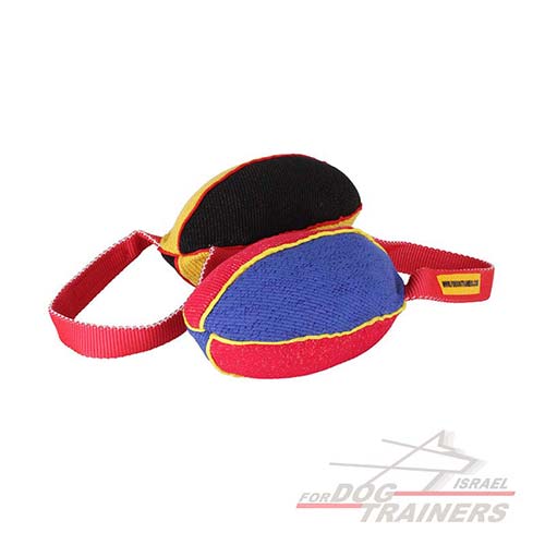 צעצוע נשיכה עם ידית לכלב לאימון ומשחק - FOR DOG TRAINERS- ISRAEL