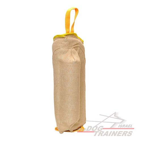 שרוול נשיכה לרגל עם אזור נשיכה מחוזק- עשוי מבד יוטה - FOR DOG TRAINERS- ISRAEL