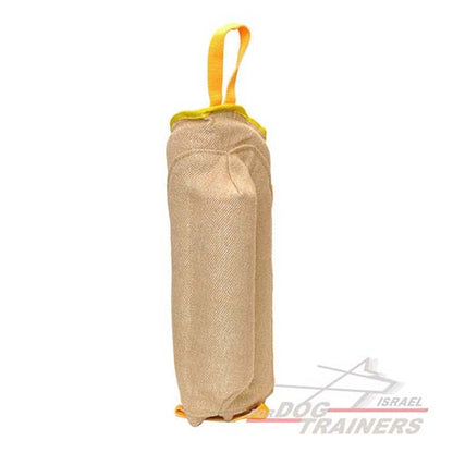 שרוול נשיכה לרגל עם אזור נשיכה מחוזק- עשוי מבד יוטה - FOR DOG TRAINERS- ISRAEL