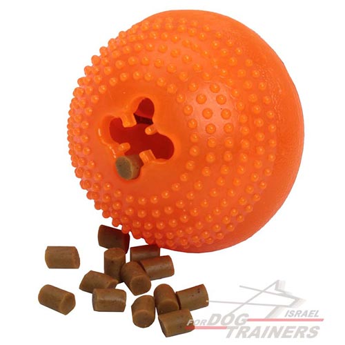 צעצוע בצורת חצי כדור דיספנסר חטיפים לגזעי כלבים בינוניים - FOR DOG TRAINERS- ISRAEL