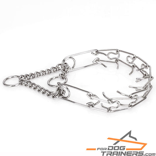 קולר דוקרנים לכלבים קטנים- 2.3 מ"מ עשוי מפלדת אל חלד - FOR DOG TRAINERS- ISRAEL
