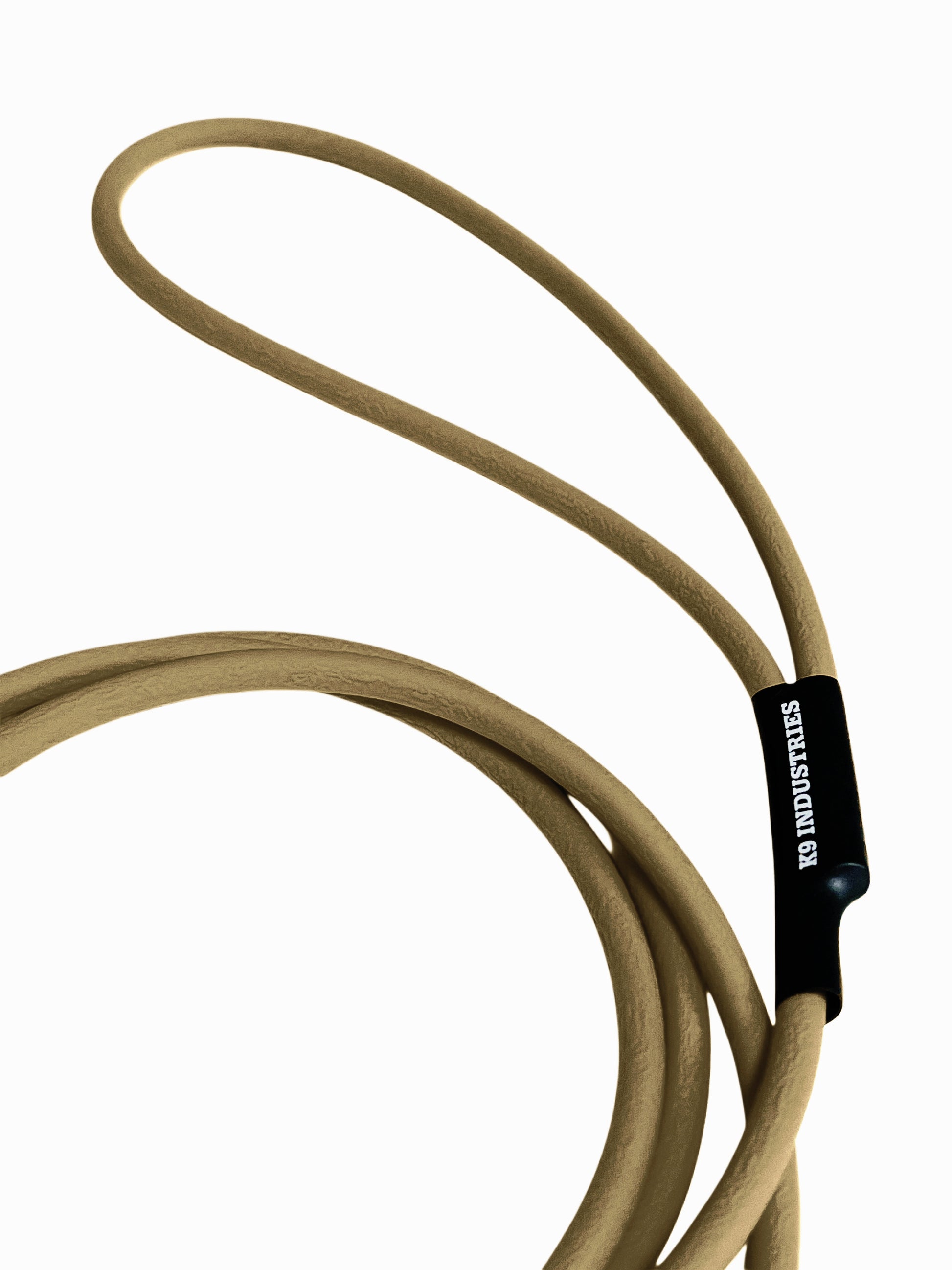 רצועת לאסו/ רצועת סליפ ליש לכלב עשויה מביאוטן עגול- עם קולר חנק מובנה 6 מ"מ- חאקי/ מדברי - FOR DOG TRAINERS- ISRAEL