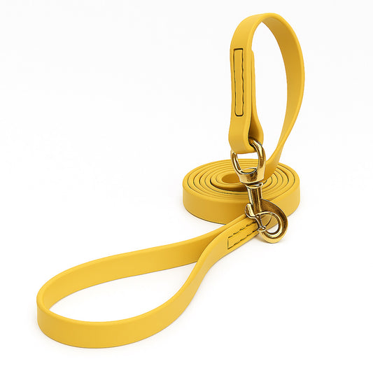 רצועה לכלב עשויה מביאוטן- בצבע צהוב לימוני