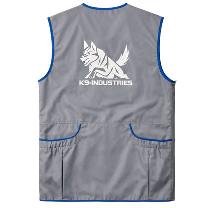 ווסט מקצועי למאלפי כלבים – ווסט אימונים פרקטי, איכותי ועמיד לשימוש יומיומי בצבע אפור