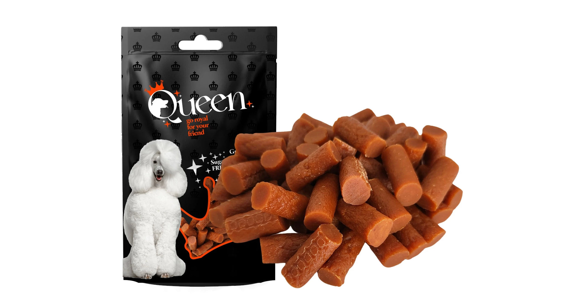 חטיף לכלב מיני מקלוני כבש 80 גרם Queen - FOR DOG TRAINERS- ISRAEL