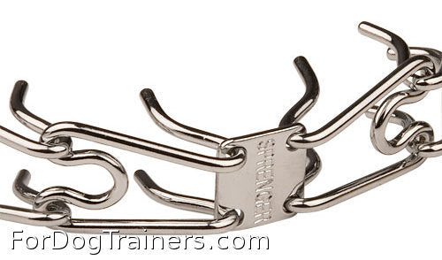 קולר חנק דוקרנים לכלבים גדולים- מצופה כרום - FOR DOG TRAINERS- ISRAEL