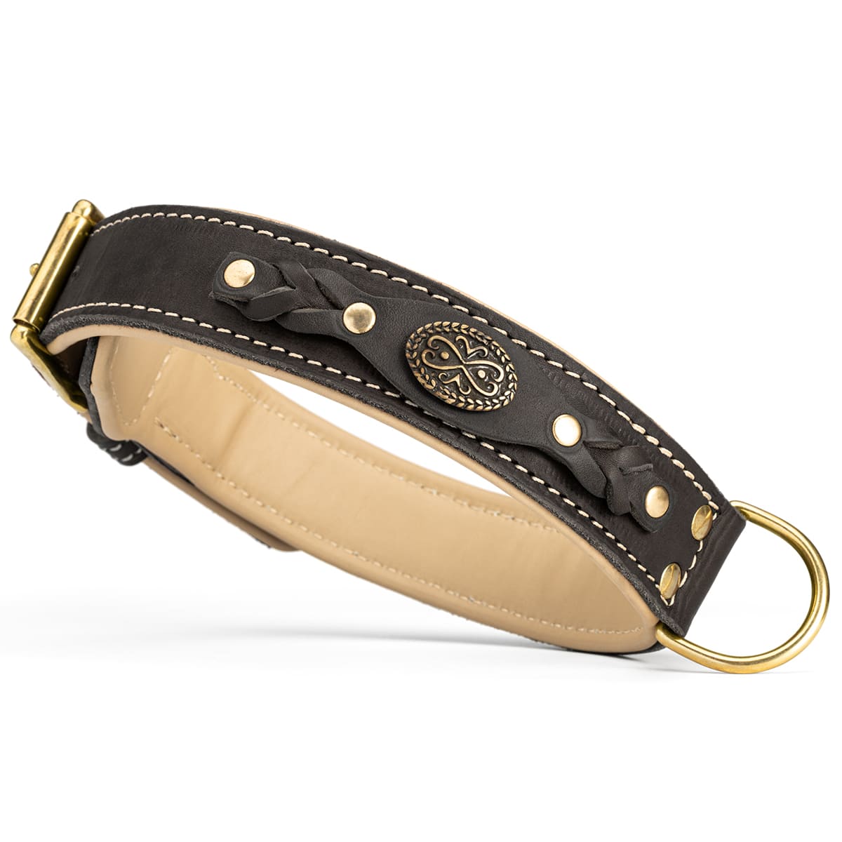 קולר לכלב מעור בסגנון מלכותי אקסקלוסיבי - FOR DOG TRAINERS- ISRAEL