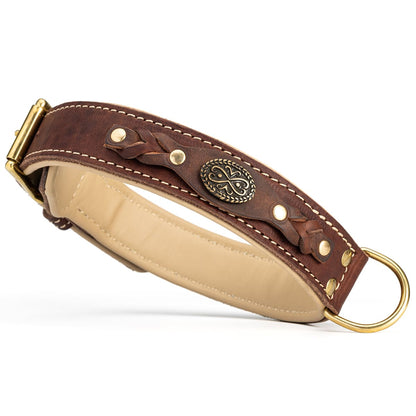 קולר לכלב מעור בסגנון מלכותי אקסקלוסיבי - FOR DOG TRAINERS- ISRAEL