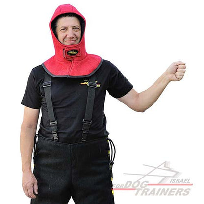 מגן ראש רך מפשתן צרפתי לאילוף כלבים - FOR DOG TRAINERS- ISRAEL