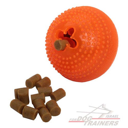 צעצוע בצורת חצי כדור דיספנסר חטיפים לגזעי כלבים קטנים - FOR DOG TRAINERS- ISRAEL