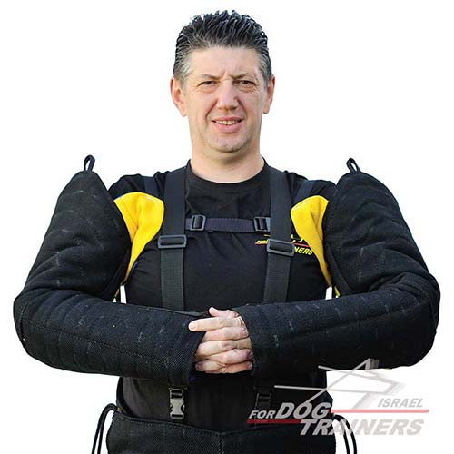חליפת נשיכה מוסתרת בנויה מחלקים נפרדים לאילוף כלבים מקצועי - FOR DOG TRAINERS- ISRAEL