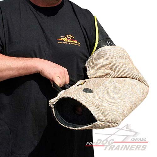 שרוול נשיכה לכלב מתבגר עשוי מבד יוטה - FOR DOG TRAINERS- ISRAEL