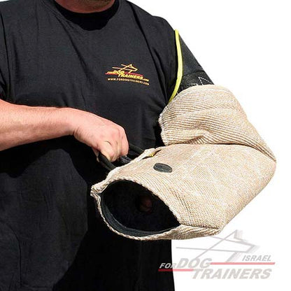 שרוול נשיכה לכלב מתבגר עשוי מבד יוטה - FOR DOG TRAINERS- ISRAEL
