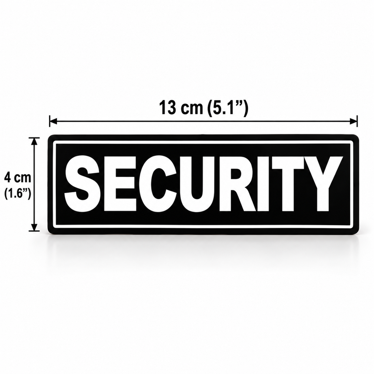 פאץ' מודפס SECURITY לכלב אבטחה בגודל 13×4 ס"מ עם גב סקוטש, סט 2 יחידות - K9-Industries