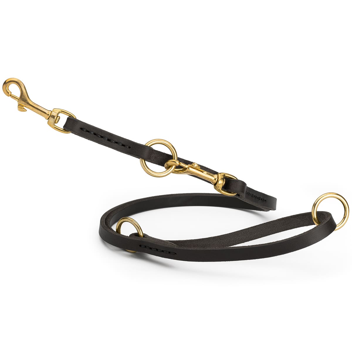 רצועת עור לכלב רבת מצבים לטיולים ולאימונים 13 ממ רוחב - FOR DOG TRAINERS- ISRAEL