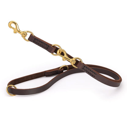 רצועת עור לכלב רב תכליתית בעיצוב משטרתי 20 מ"מ רוחב - FOR DOG TRAINERS- ISRAEL