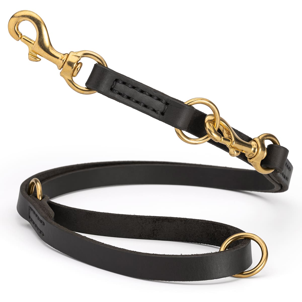 רצועת עור לכלב רב תכליתית בעיצוב משטרתי 20 מ"מ רוחב - FOR DOG TRAINERS- ISRAEL