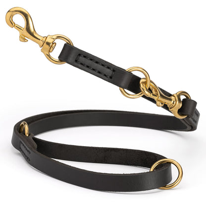 רצועת עור לכלב רב תכליתית בעיצוב משטרתי 20 מ"מ רוחב - FOR DOG TRAINERS- ISRAEL