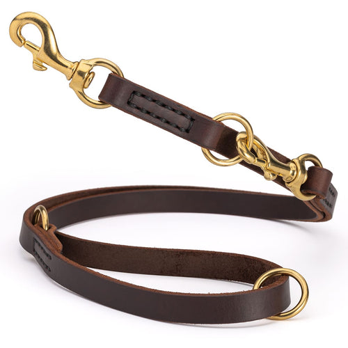 רצועת עור לכלב רב תכליתית בעיצוב משטרתי 20 מ"מ רוחב - FOR DOG TRAINERS- ISRAEL