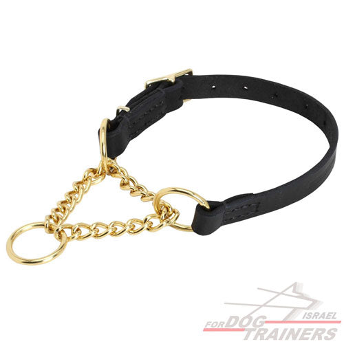 קולר חצי חנק מתכוונן- לכלבים בינונים וגדולים - FOR DOG TRAINERS- ISRAEL