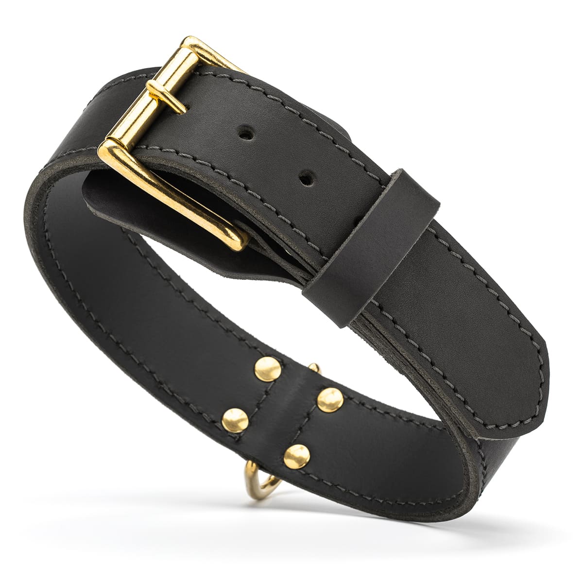 קולר לכלב מעור - דו שכבתי - לעבודות גישוש - FOR DOG TRAINERS- ISRAEL