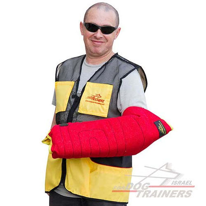 שרוול נשיכה לגורים וכלבים צעירים עשוי מפשתן צרפתי עם ידית נוספת - FOR DOG TRAINERS- ISRAEL