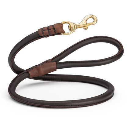 רצועת עור חזקה במיוחד עם רצועת ניילון בתוכה 12 ממ - FOR DOG TRAINERS- ISRAEL