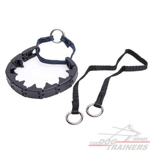 קולר דוקרנים עשוי פלסטיק - לכלבים קטנים-גדולים - FOR DOG TRAINERS- ISRAEL