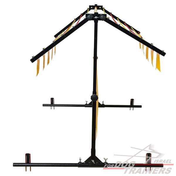 משוכה חדשה לאימוני קפיצה שוצהונד -חלק עליון רחב עם דגלים- מטר 1 - FOR DOG TRAINERS- ISRAEL