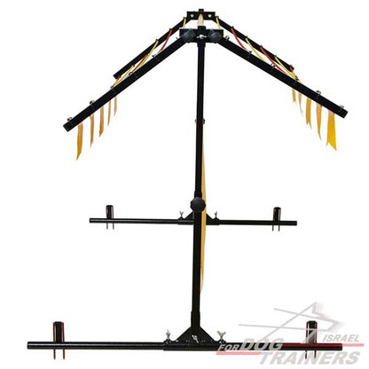 משוכה חדשה לאימוני קפיצה שוצהונד -חלק עליון רחב עם דגלים- מטר 1 - FOR DOG TRAINERS- ISRAEL