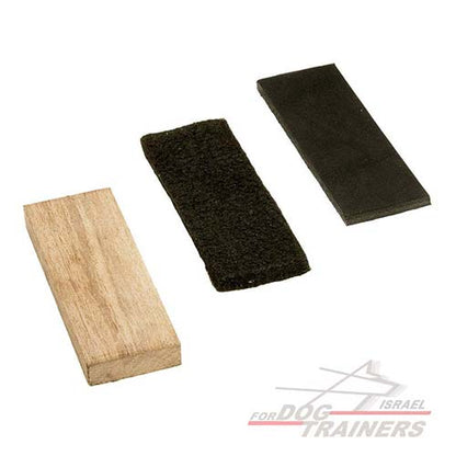חפצי גישוש שוצהונד סטנדרטיים - 3 כלים: עץ, לבד ועור - FOR DOG TRAINERS- ISRAEL