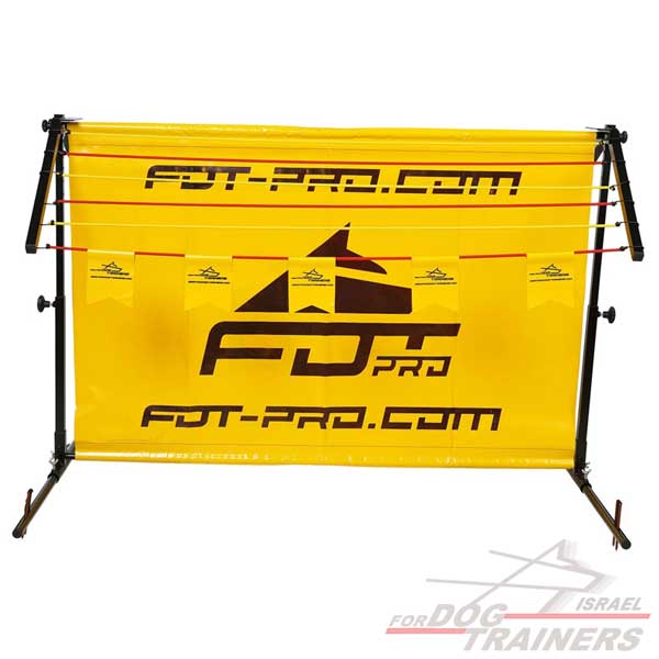 משוכה חדשה לאימוני קפיצה שוצהונד -חלק עליון רחב עם דגלים- מטר 1 - FOR DOG TRAINERS- ISRAEL