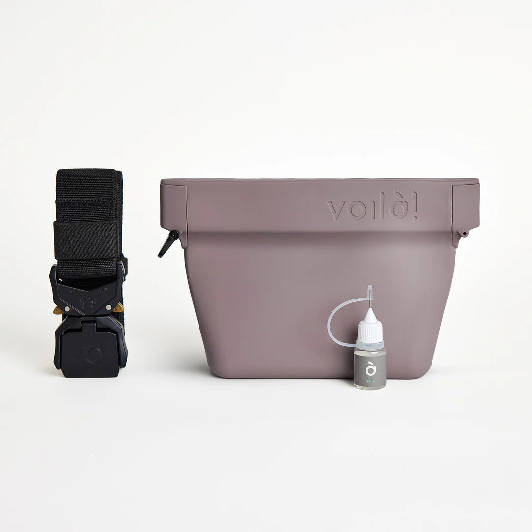 פאוץ' Voila בינוני חום אפרפר לאילוף כלבים - FOR DOG TRAINERS ישראל