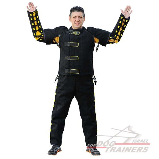 חליפת נשיכה מוסתרת בנויה מחלקים נפרדים לאילוף כלבים מקצועי - FOR DOG TRAINERS- ISRAEL