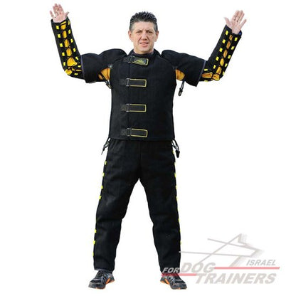 חליפת נשיכה מוסתרת בנויה מחלקים נפרדים לאילוף כלבים מקצועי - FOR DOG TRAINERS- ISRAEL