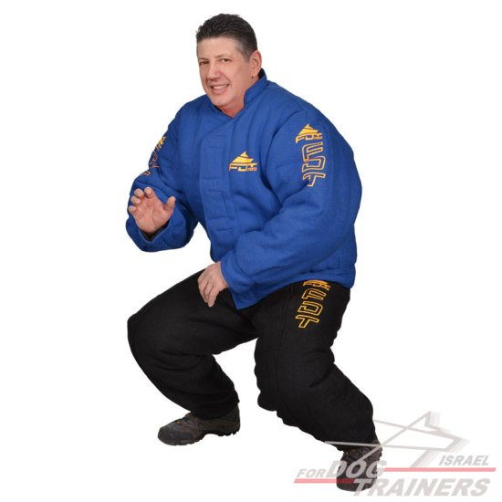 חצי ספורטיבית- חליפת נשיכה מפשתן צרפתי להגנה מלאה על הגוף - FOR DOG TRAINERS- ISRAEL