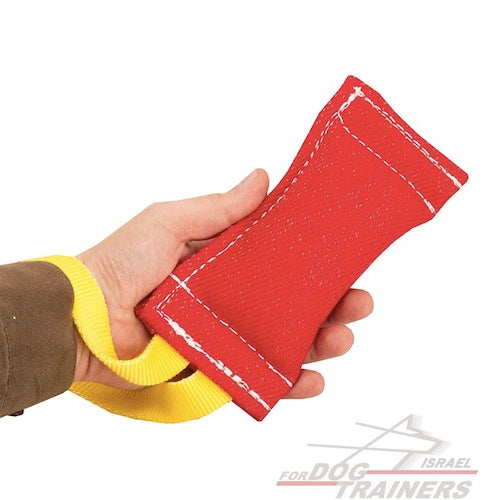 פפירול לכלב מבד פשתן צרפתי עם ידית - 6 ס"מ על 20 ס"מ - FOR DOG TRAINERS- ISRAEL