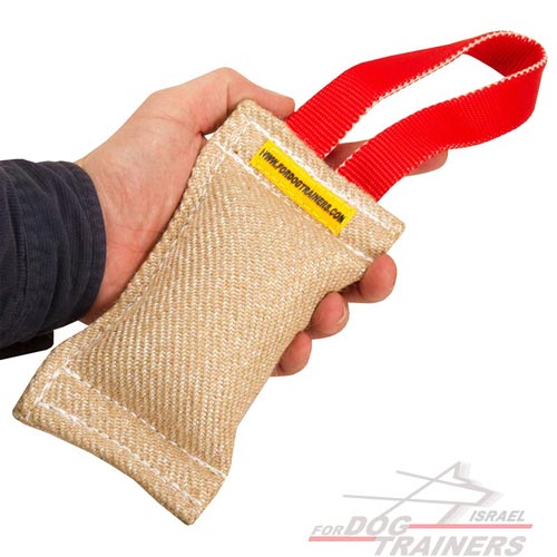 פפירול לכלב מבד יוטה עם לולאה נוחה לאחיזה - FOR DOG TRAINERS- ISRAEL